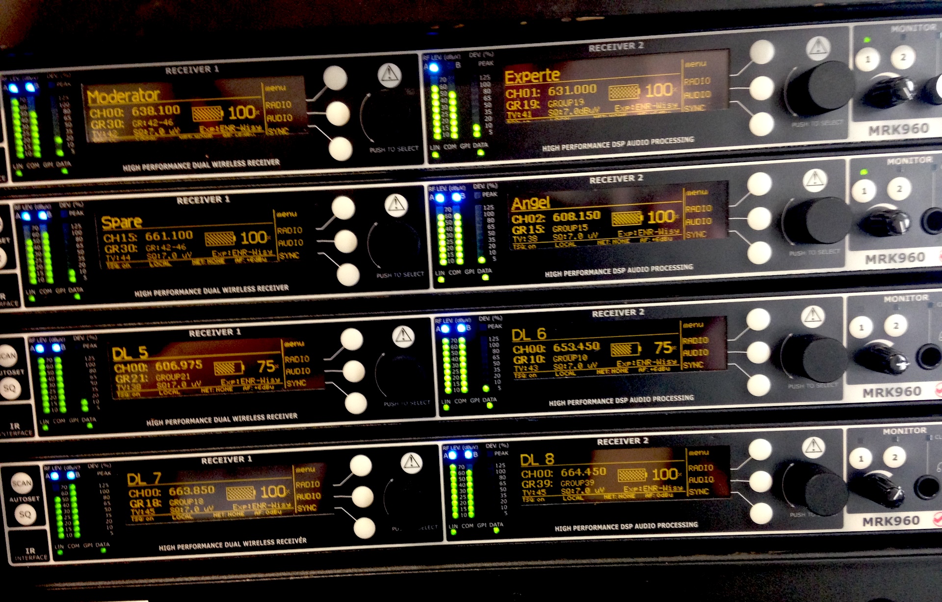Frequenzmanagement & -monitoring, Rental HF-Technik | Sennheiser, Shure, Motorola, DPA, Neumann | Mikrofon & In-Ear-Monitoring | Konzert, Touring, TV-Broadcast, Film | hdg-wireless | professional wireless management & monitoring
 | Pic:42